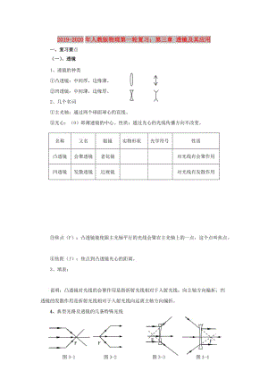 2019-2020年人教版物理第一輪復(fù)習(xí)：第三章 透鏡及其應(yīng)用.doc