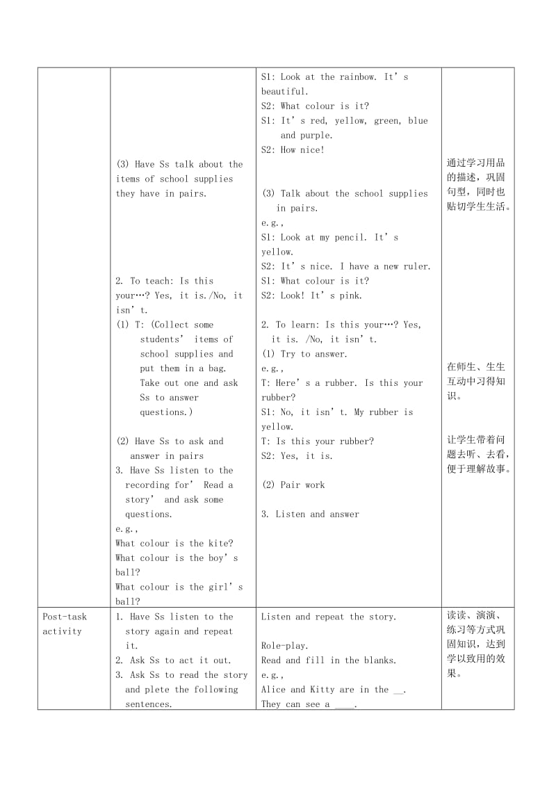 2019年一年级英语上册 Unit 3 In the park教案 沪教牛津版.doc_第2页