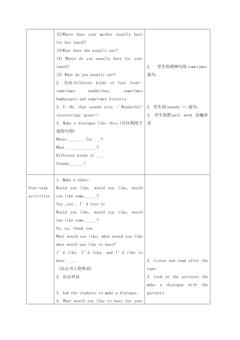 2019-2020年五年级英语下册 Unit 8(3)教案 新世纪版.doc_第3页