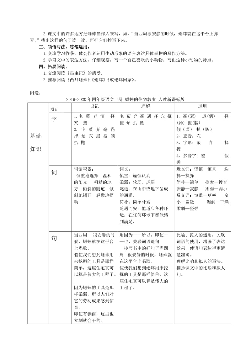 2019-2020年四年级语文上册 蟋蟀的住宅5教案 人教新课标版.doc_第2页