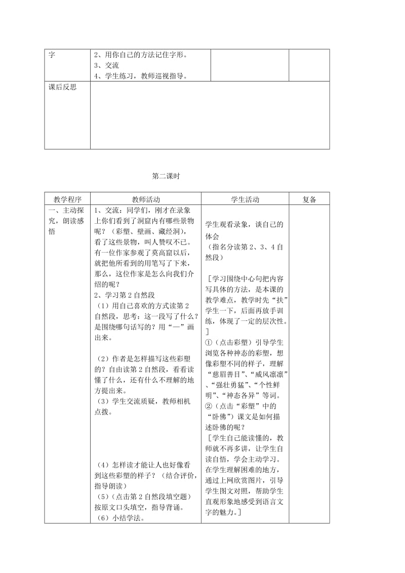 2019-2020年三年级语文下册 莫高窟教案 西师大版.doc_第2页