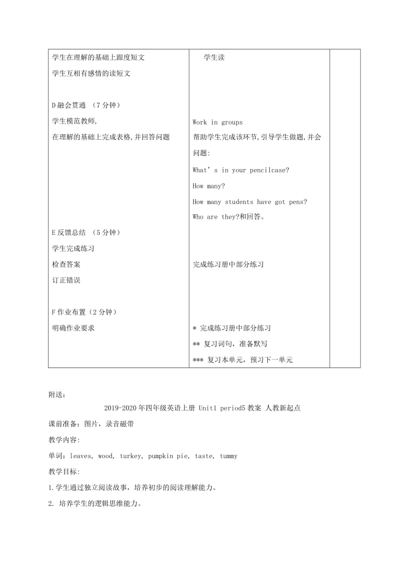 2019-2020年四年级英语上册 Unit1 period4教案 苏教牛津版.doc_第2页