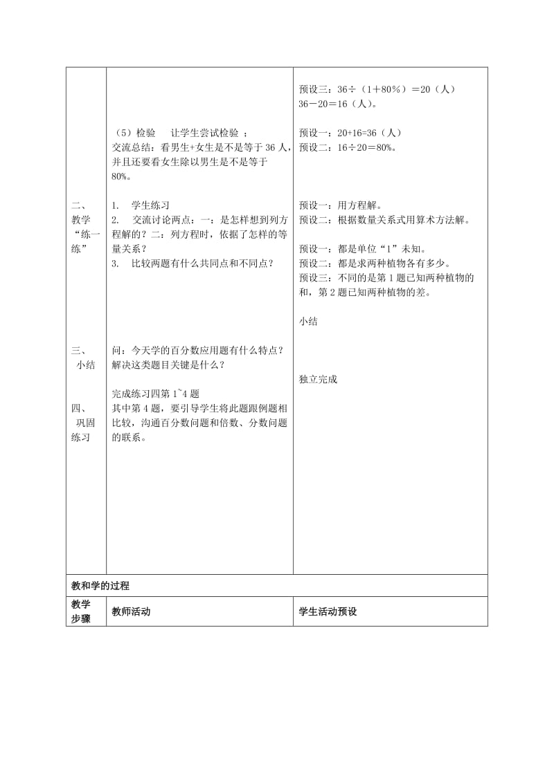 2019-2020年六年级数学下册 列方程解稍复杂的百分数实际问题（4）教案 苏教版.doc_第3页