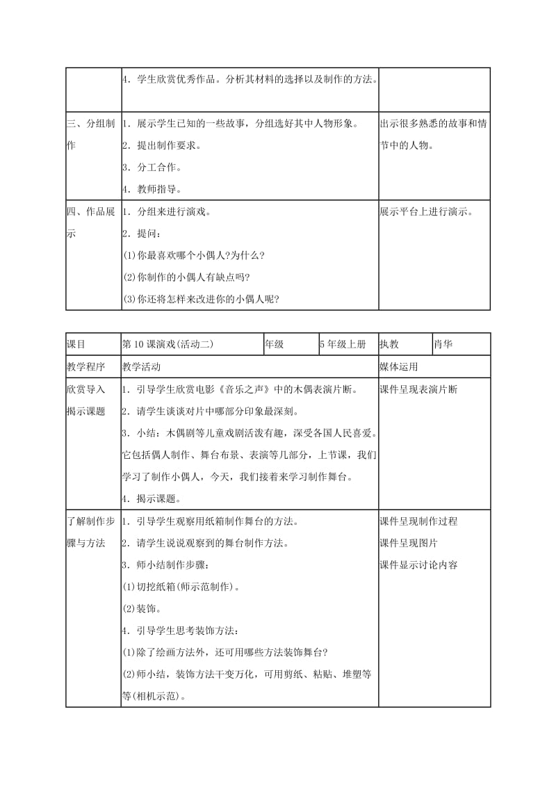 2019-2020年五年级美术上册 演戏 2教案 湘美版.doc_第3页