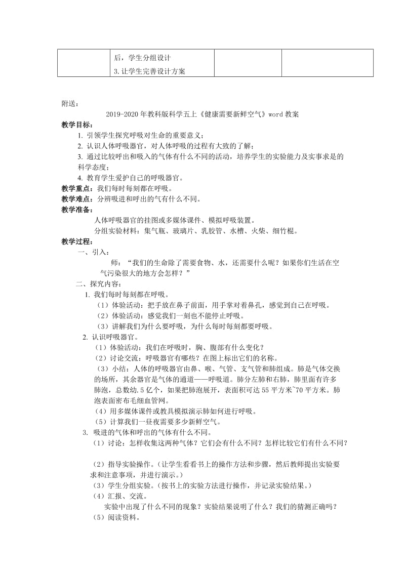 2019-2020年教科版科学五上《做个太阳能热水器》表格式教案.doc_第2页