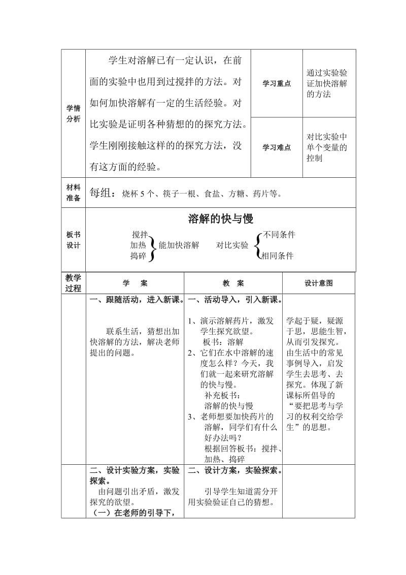 2019-2020年教科版科学四上《溶解的快与慢》教学反思.doc_第3页