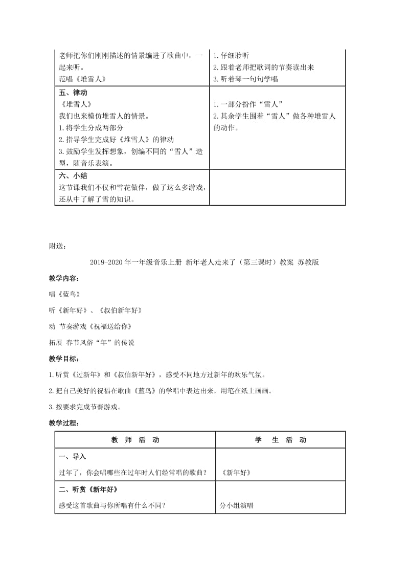 2019-2020年一年级音乐上册 新年老人走来了（第一课时）教案 苏教版.doc_第2页