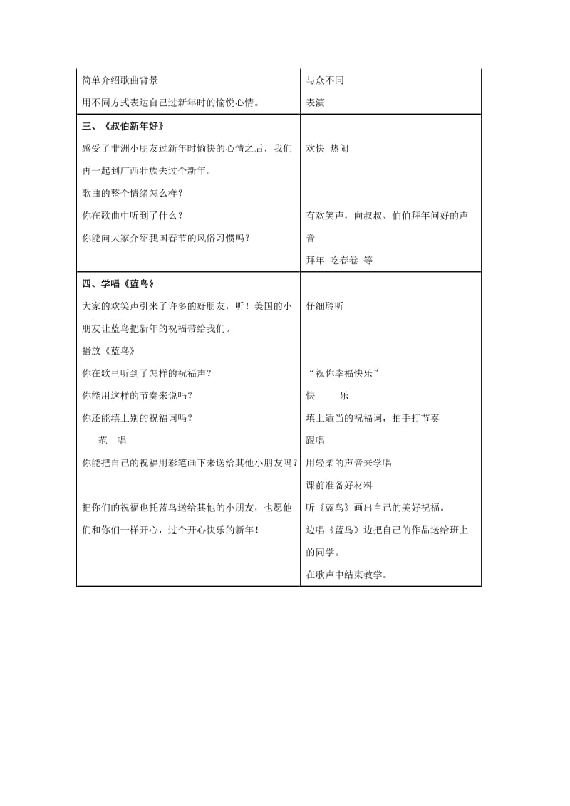 2019-2020年一年级音乐上册 新年老人走来了（第一课时）教案 苏教版.doc_第3页