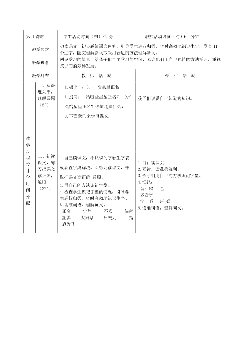 2019-2020年三年级语文下册 给星星正名 4教案 北京版.doc_第2页