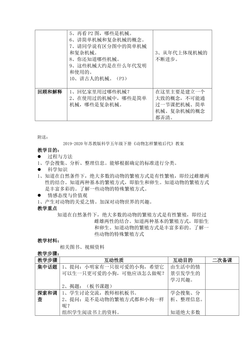 2019-2020年苏教版科学五年级下册《什么叫机械》教案.doc_第2页