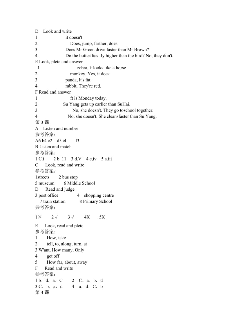 2019年(苏教版)六年级下册英语补充习题答案.doc_第2页