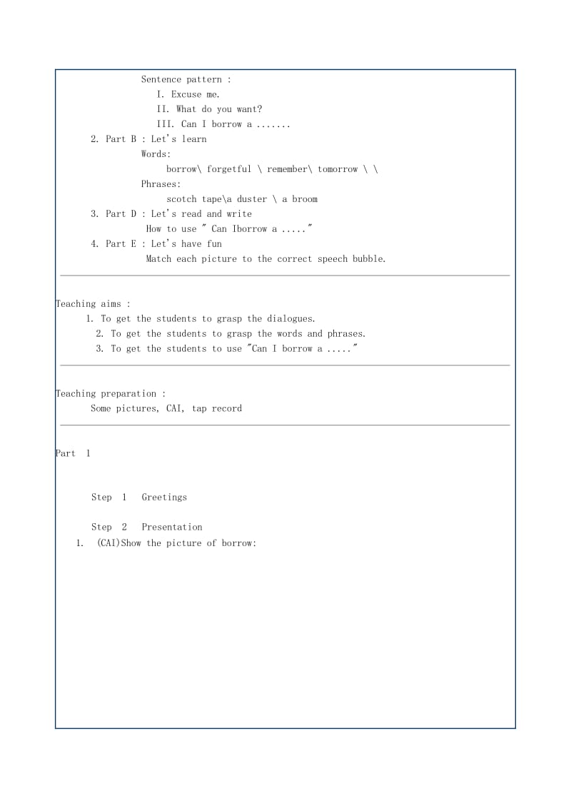 2019-2020年五年级英语上册 Unit 3(3)教案 广东版开心.doc_第3页