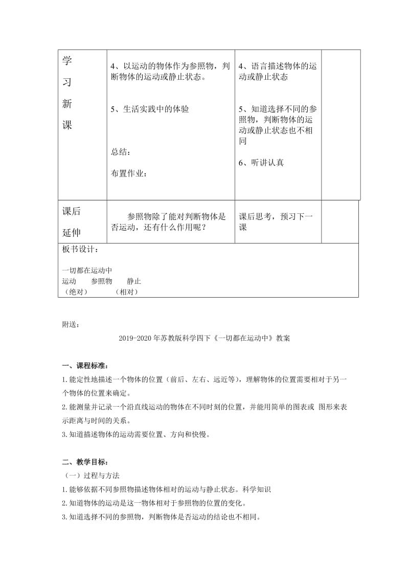 2019-2020年苏教版科学四下《一切都在运动中》教学设计.doc_第3页