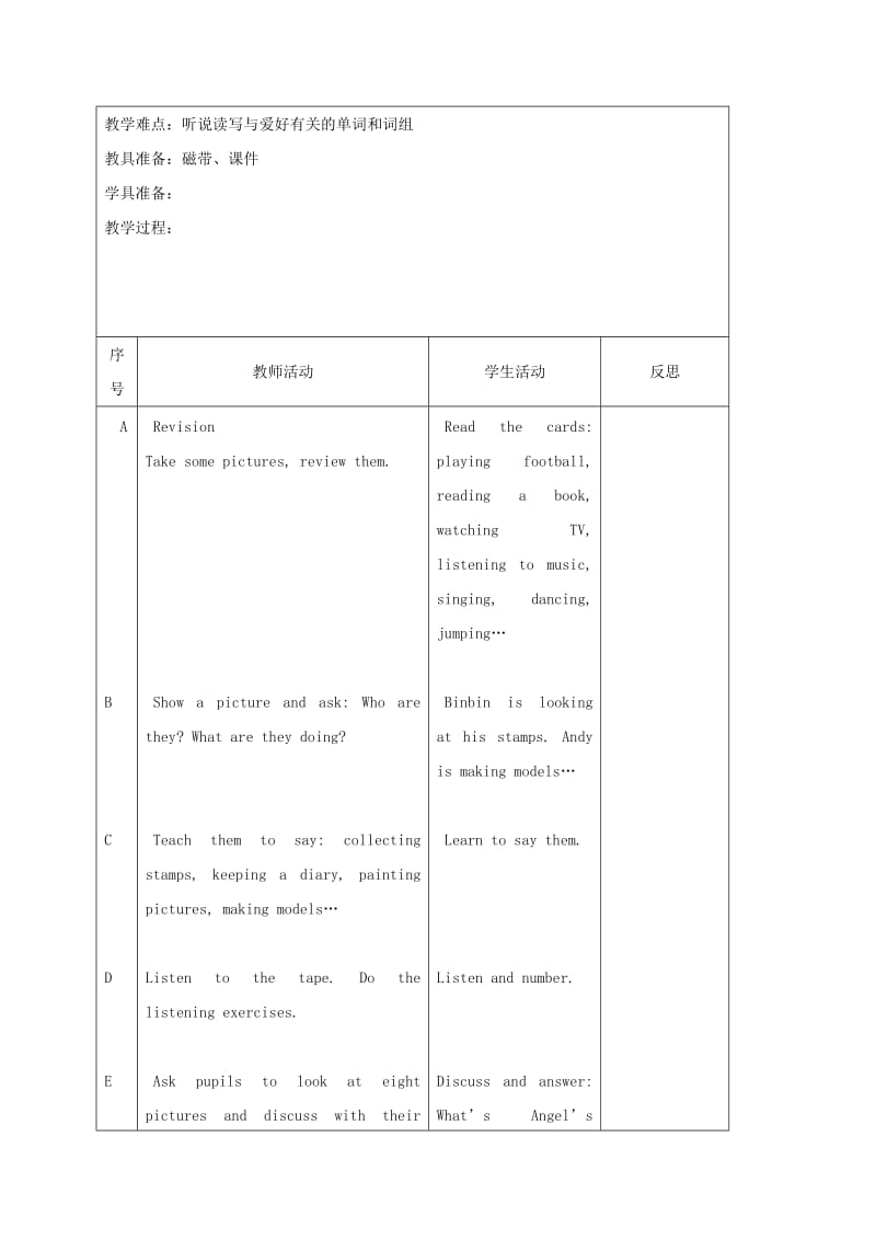 2019-2020年四年级英语下册 unit14 lesson79教案 人教新起点.doc_第2页