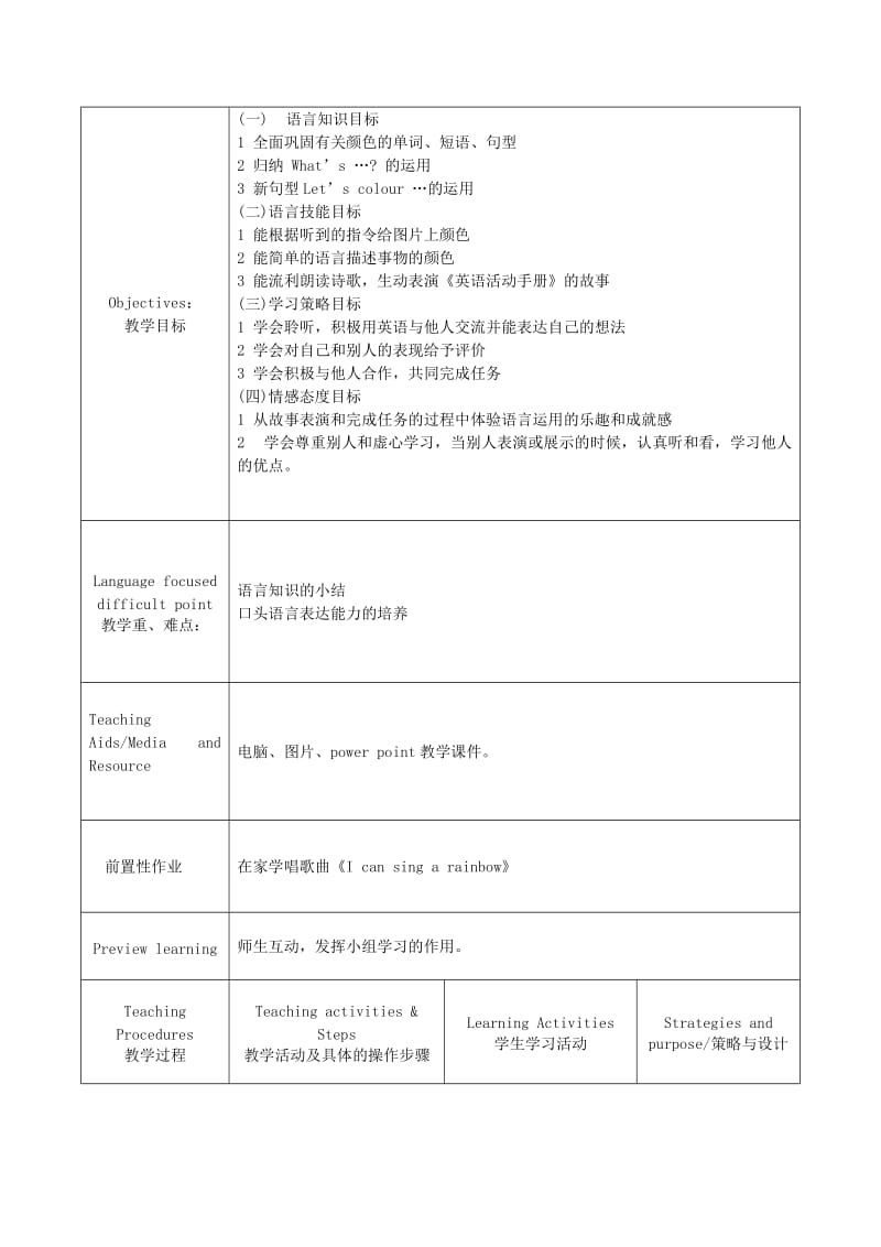 2019-2020年三年级英语上册 Module 4 Unit 10 第一课时教案 广州版.doc_第3页