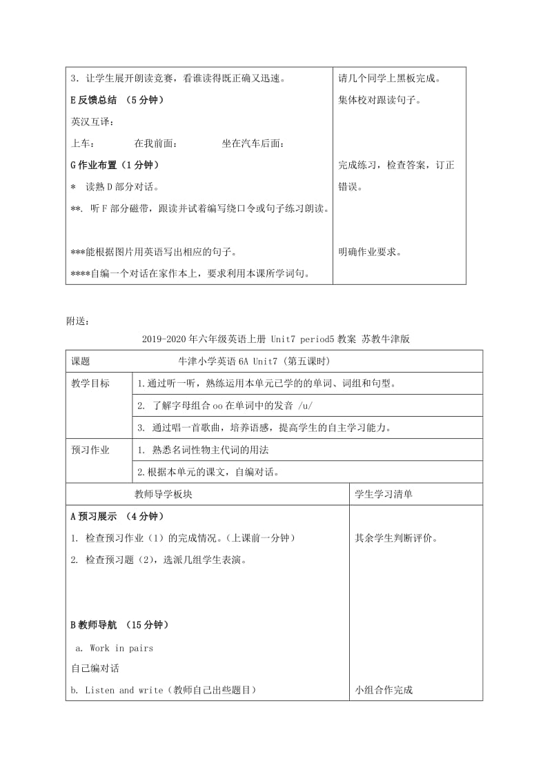 2019-2020年六年级英语上册 Unit7 period4教案 苏教牛津版.doc_第2页