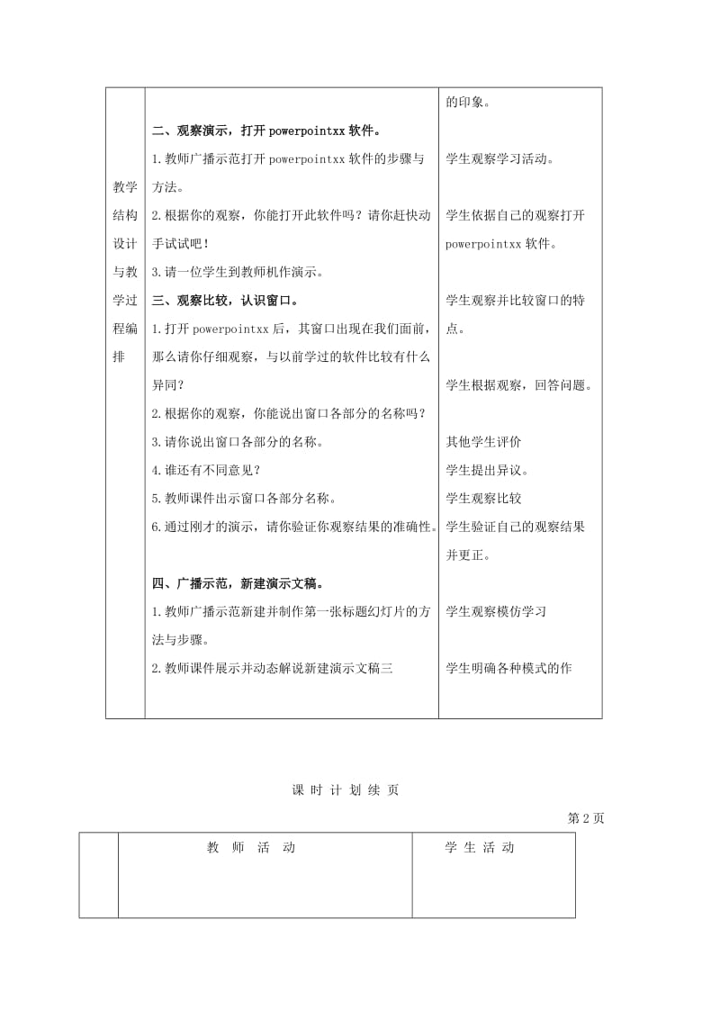 2019-2020年小学信息技术第二册 颐和园半日游——创建演示文稿（一）教案.doc_第2页