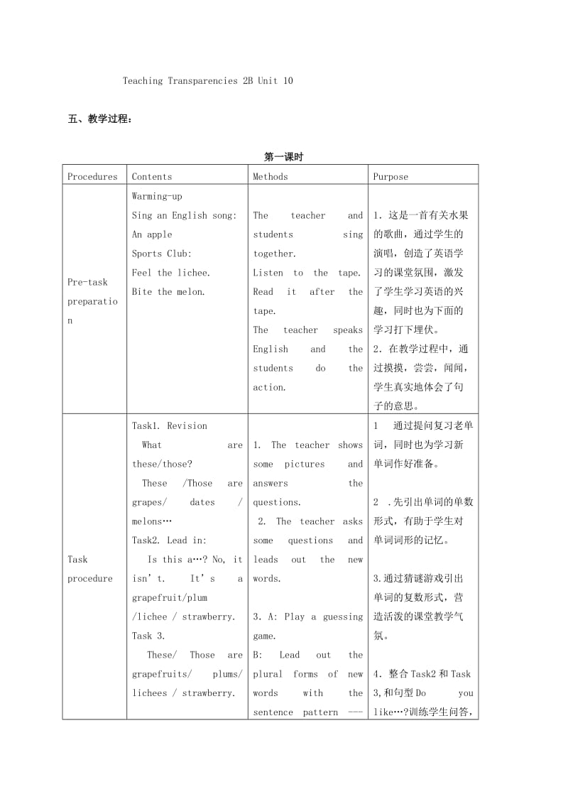 2019-2020年二年级英语下册 Unit 10 Tug-of-war(1)教案 新世纪版.doc_第2页