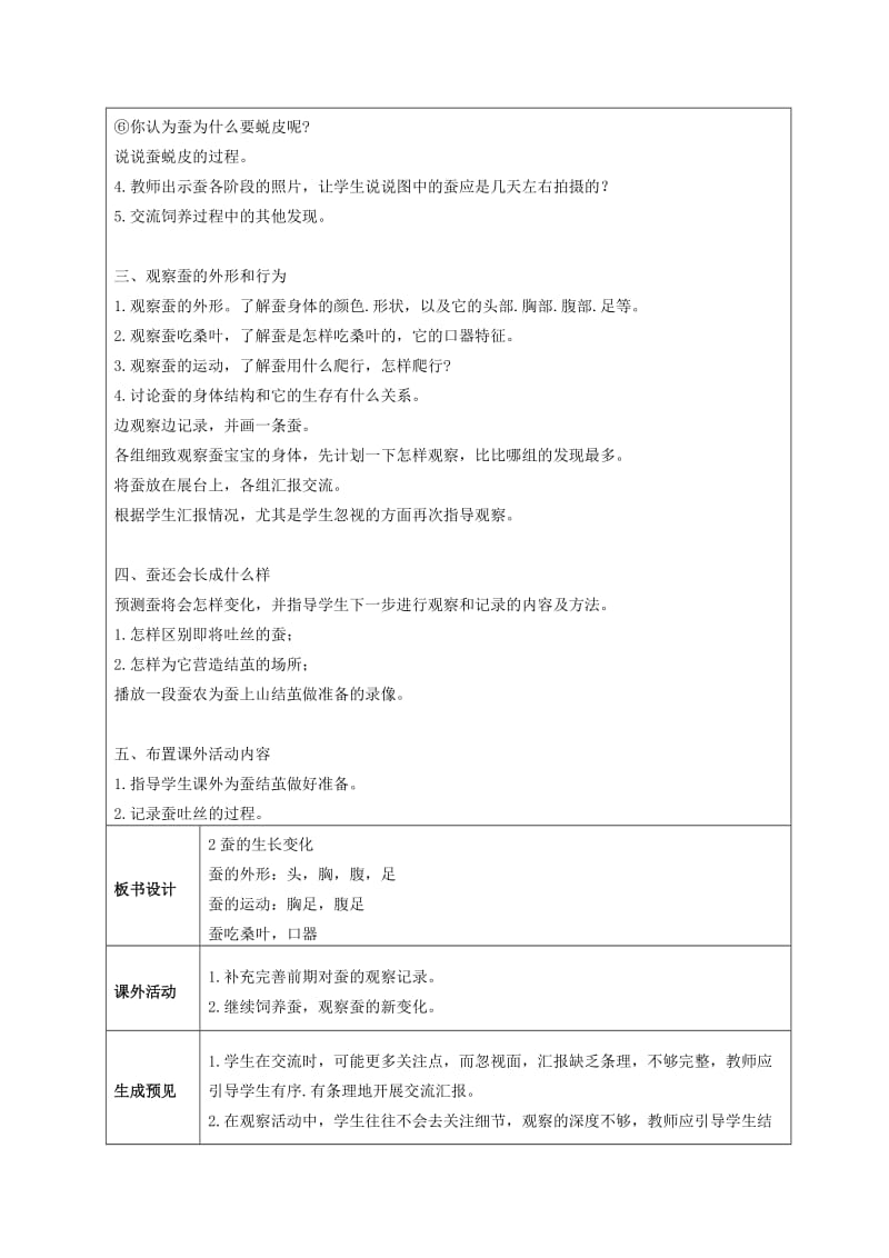 2019-2020年三年级科学下册 蚕的生长变化 3教案 教科版.doc_第3页