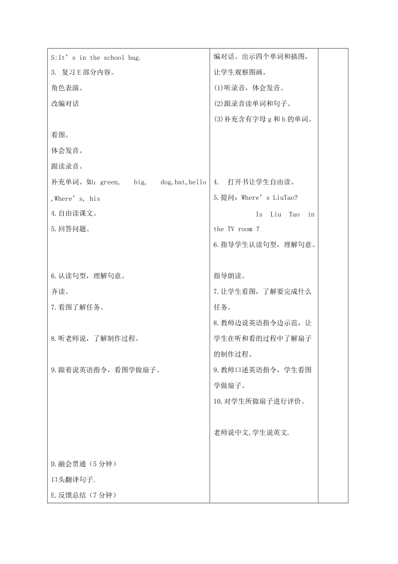 2019-2020年四年级英语上册 Unit3 period4教案 苏教牛津版.doc_第2页