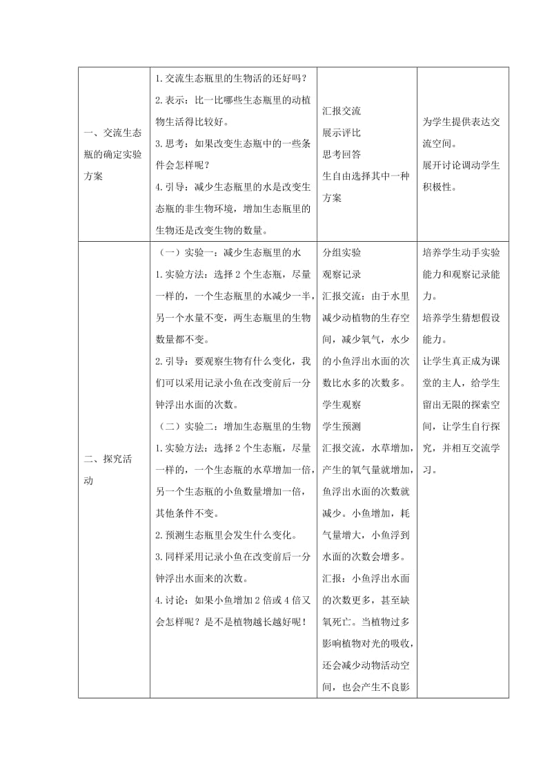 2019-2020年五年级科学上册《改变生态瓶》参考教案1 教科版.doc_第3页