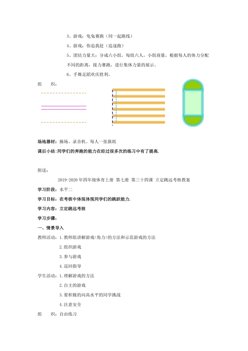 2019-2020年四年级体育上册 第七册 第三十二课 蹲踞式起跑、快速跑教案.doc_第2页