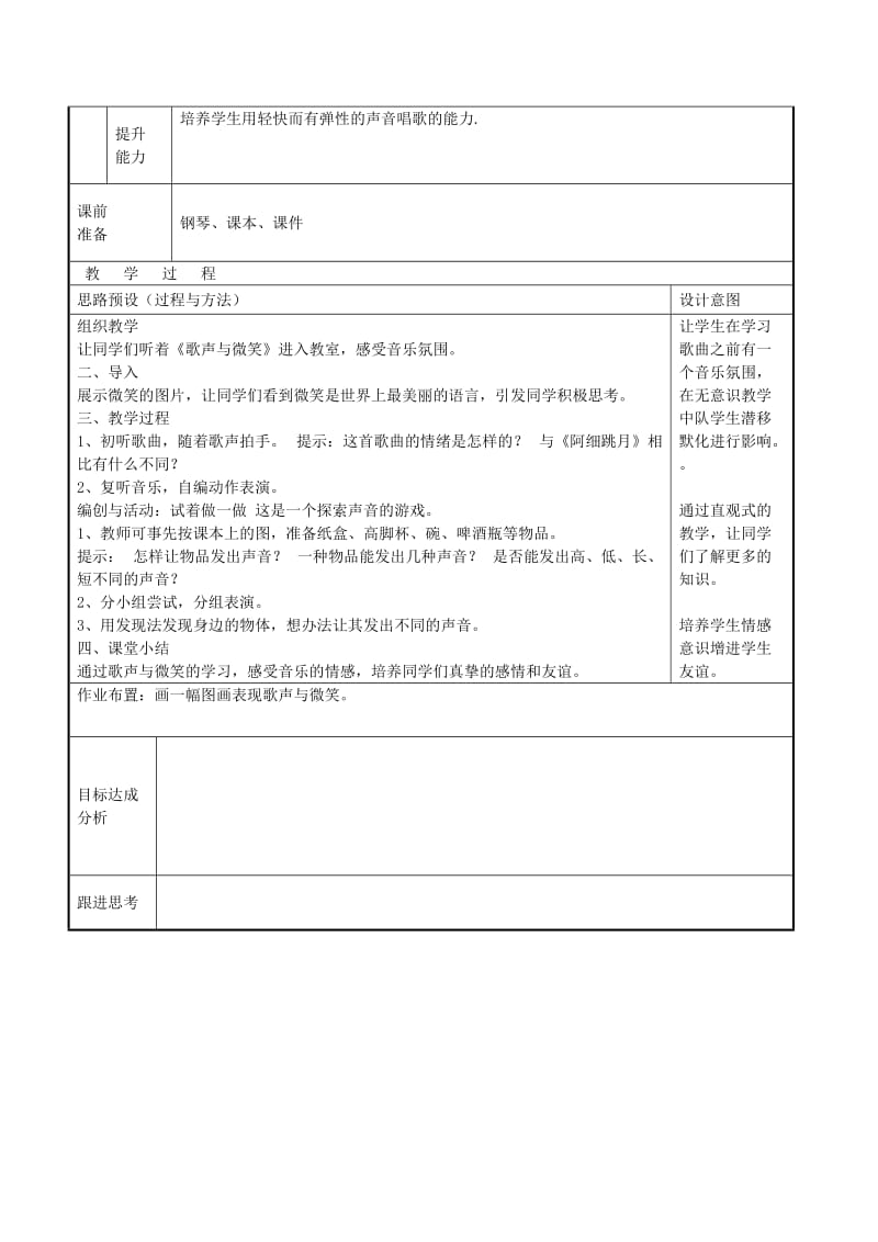 2019年(秋)六年级音乐上册 教学计划 新人教版.doc_第3页