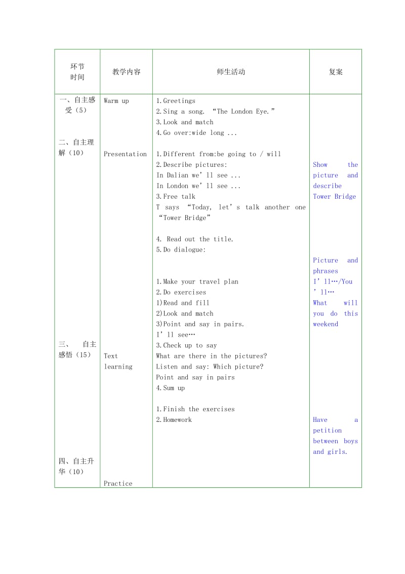 2019年(春)三年级英语下册 Module 2 Unit 2 The man is short教案 外研版.doc_第3页