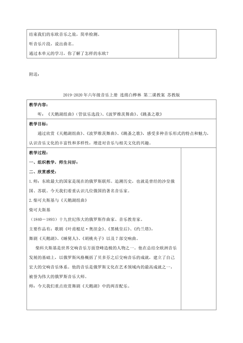 2019-2020年六年级音乐上册 连绵白桦林 第三课教案 苏教版.doc_第2页