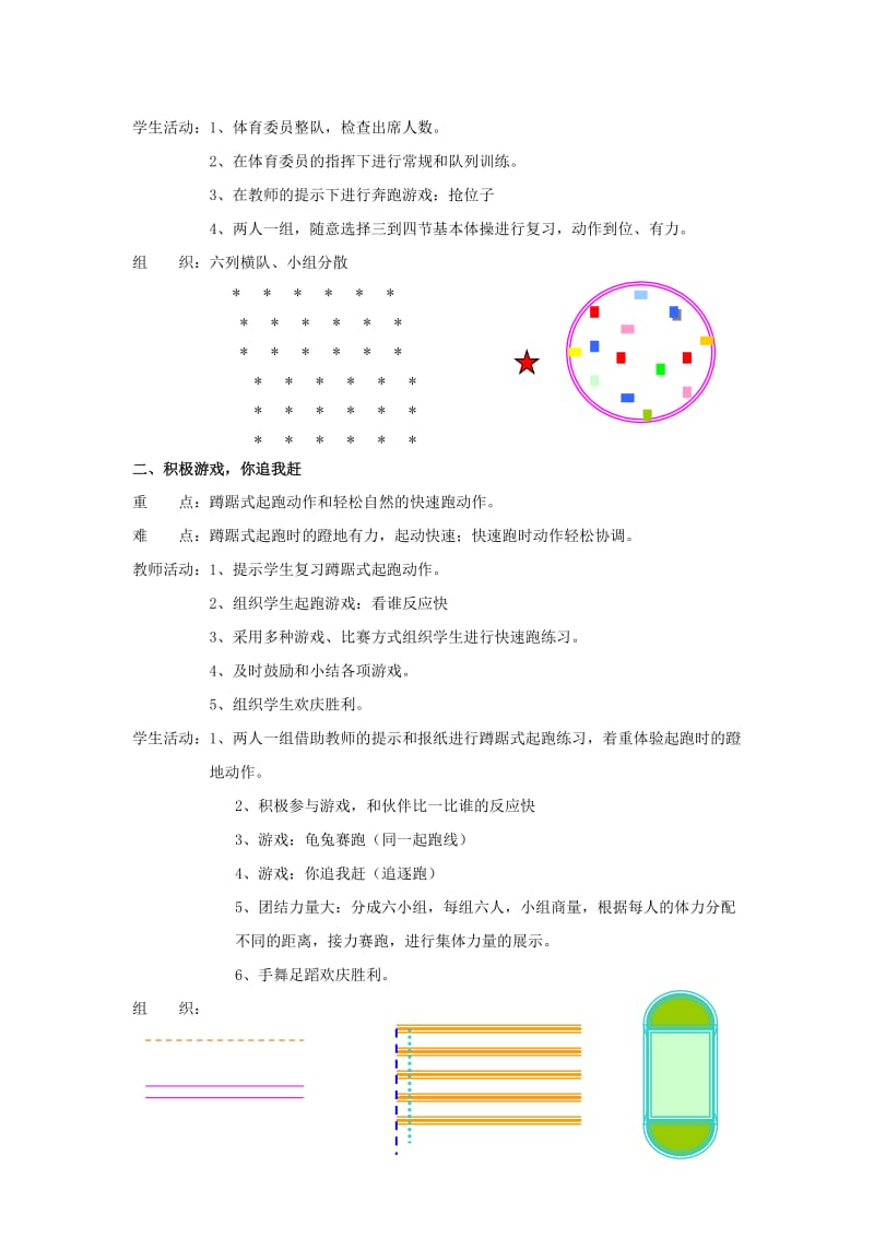 2019-2020年六年级体育上册 第二课 初升的太阳 第4、5、6节教案.doc_第3页