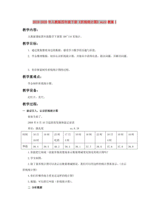 2019-2020年人教版四年級(jí)下冊《折線統(tǒng)計(jì)圖》word教案1.doc