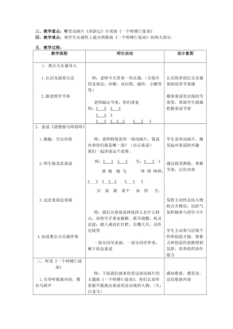 2019年(秋)一年级音乐上册 第4单元《引子与狮王进行曲》教案 新人教版.doc_第3页