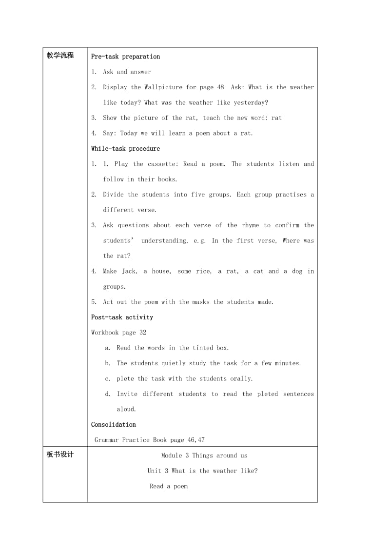 2019-2020年五年级英语下册 Module3 Unit3 period4教案 沪教牛津版.doc_第2页