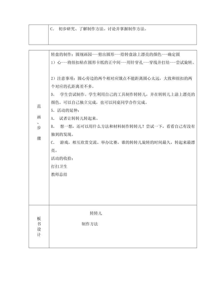 2019-2020年苏少版美术一下《转转儿》表格式教案.doc_第2页