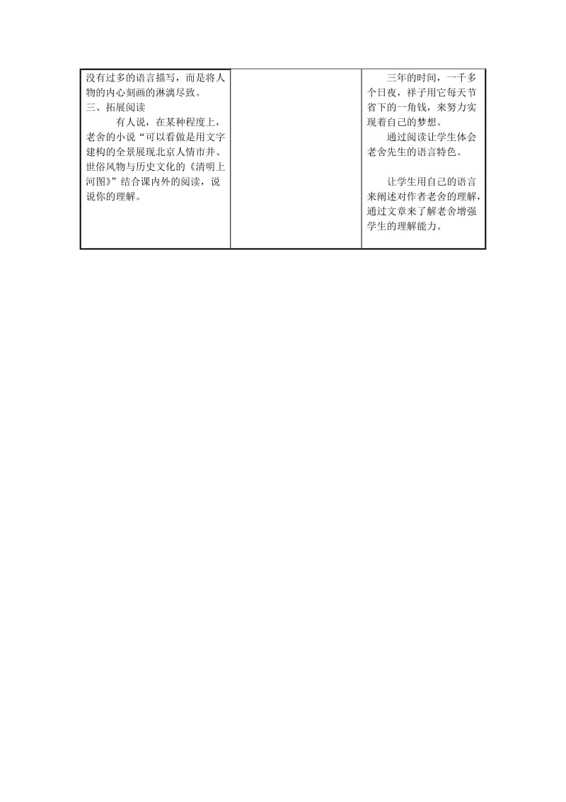 2019年(春)六年级语文下册《祥子买车》教案2 冀教版 .doc_第3页