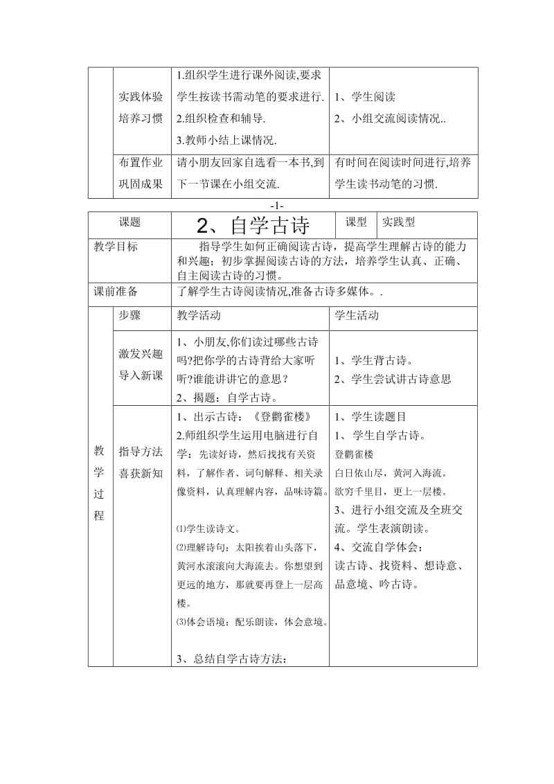 2019-2020年小学语文二年级上第三册课外阅读指导表格式教学设计.doc_第2页