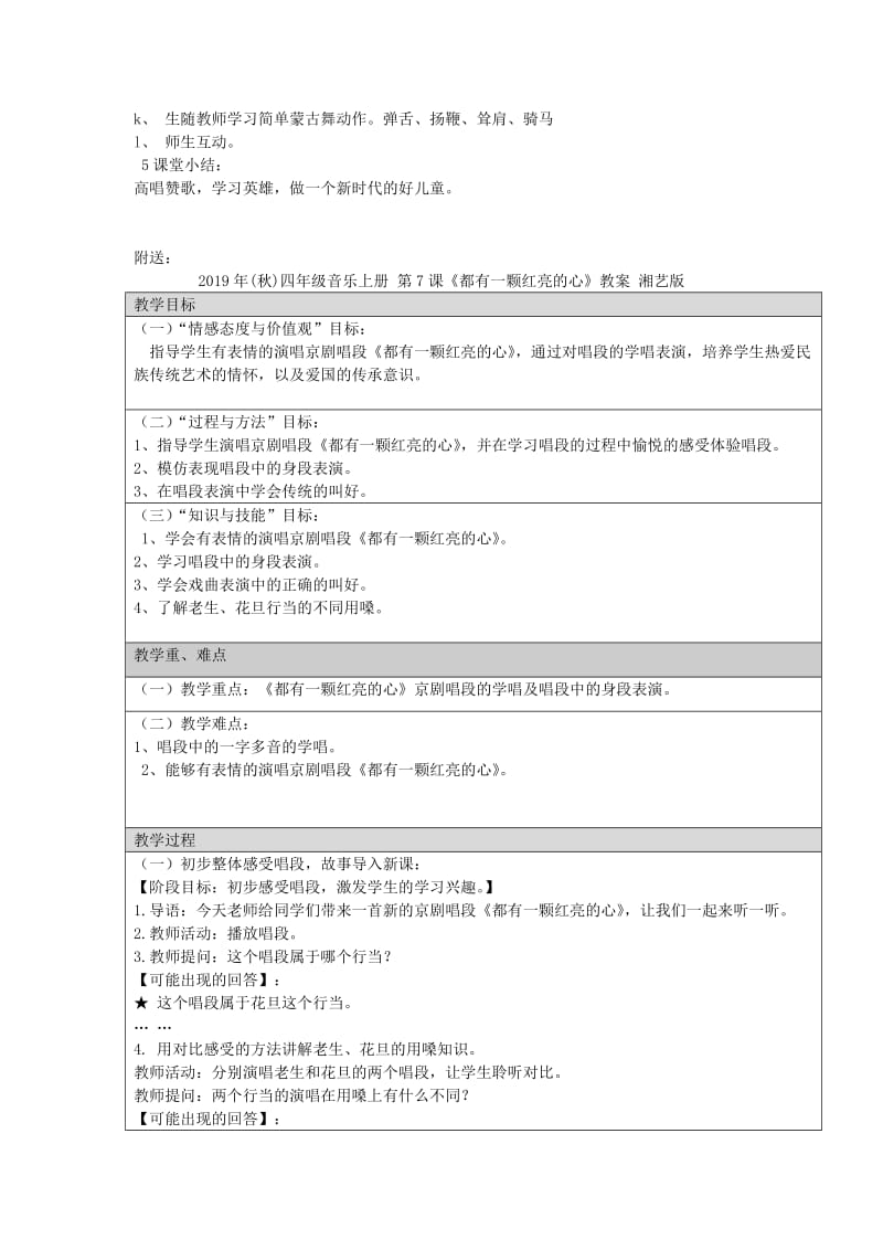 2019年(秋)四年级音乐上册 第7课《草原小姐妹》教案 湘艺版.doc_第2页