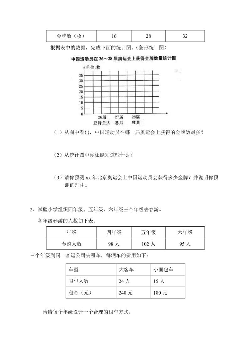 2019-2020年四年级数学上册第9单元试卷.doc_第2页