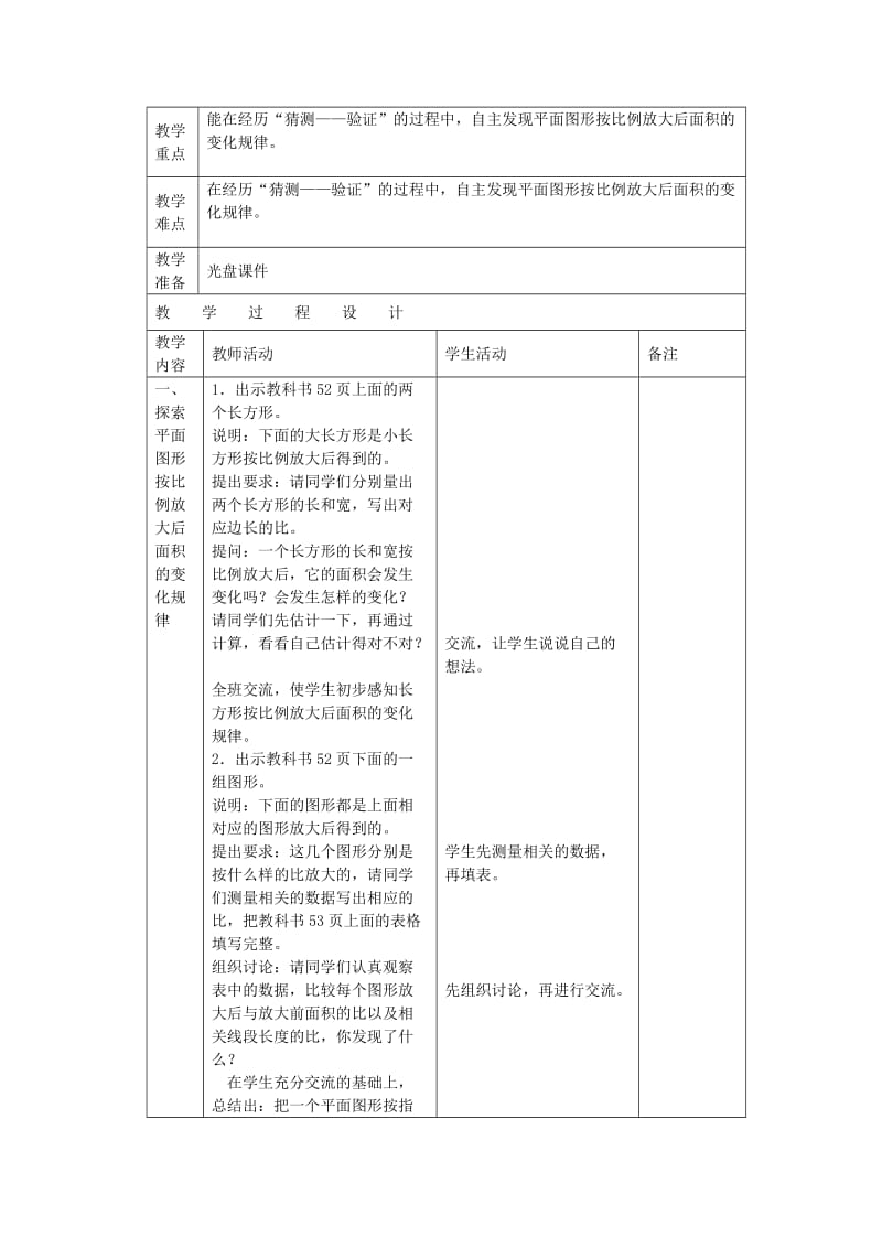 2019-2020年苏教版六年级下册《面积的变化》word教案之一.doc_第3页