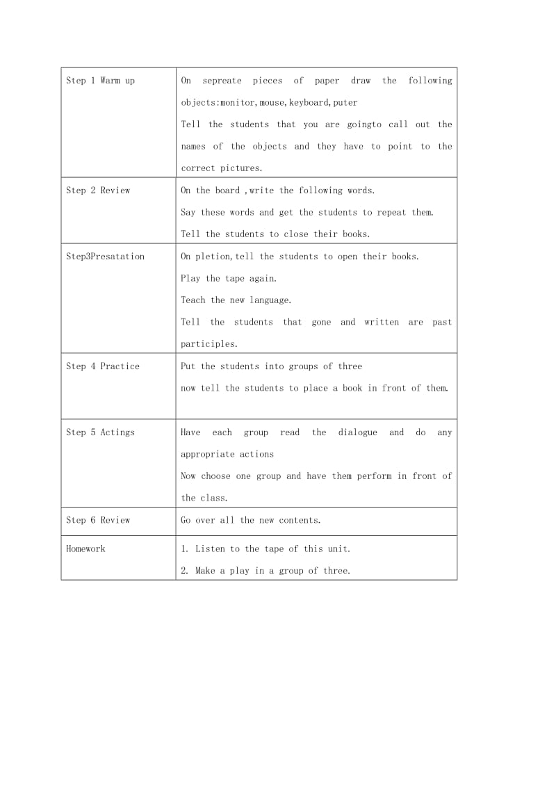 2019-2020年五年级英语下册 Module6 unit2教案 外研版.doc_第3页