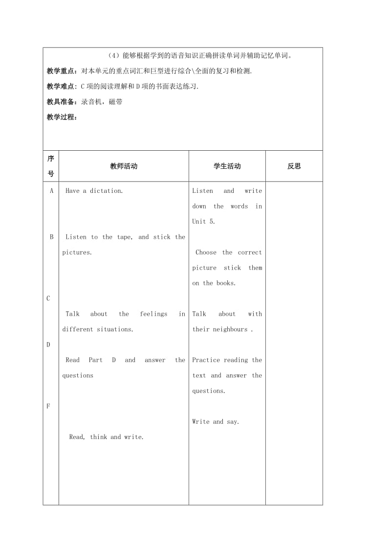 2019-2020年六年级英语上册 Unit 5 Lesson 29-30教案 人教新起点.doc_第3页