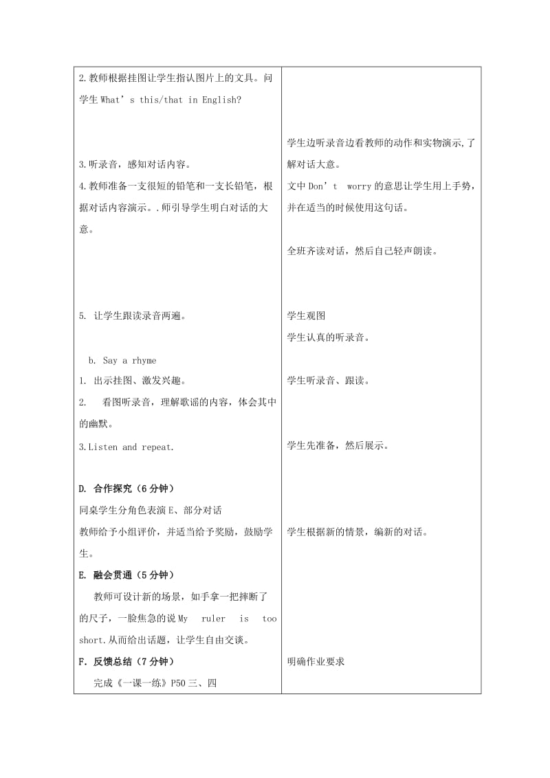 2019-2020年四年级英语上册 Unit6 period3教案 苏教牛津版.doc_第2页