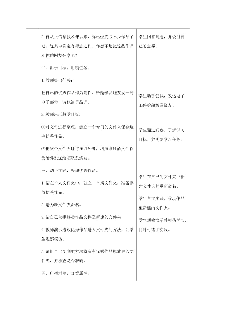 2019-2020年小学信息技术第三册 第16课得意之作-压缩文件1第一课时教案 河大版.doc_第2页