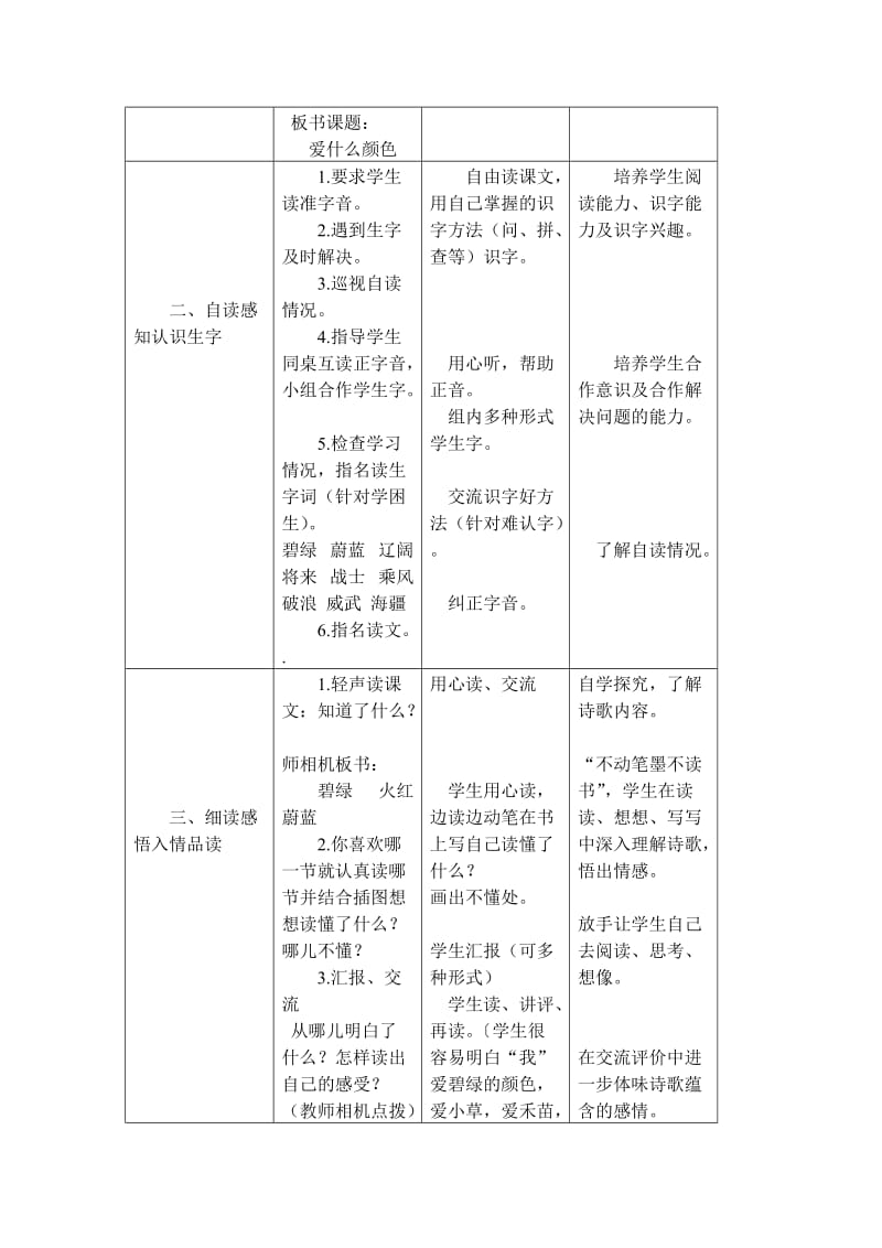 2019-2020年小学三年级语文《爱什么颜色》教学设计教案.doc_第3页