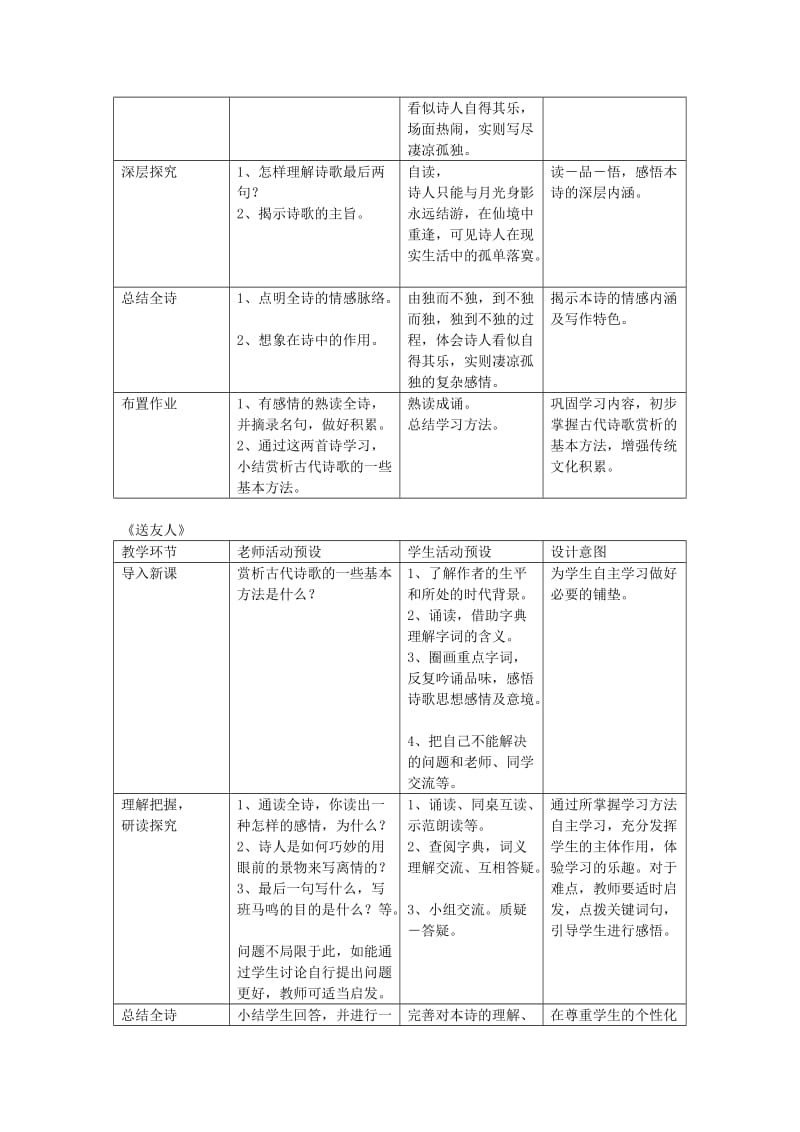 2019-2020年六年级语文下册 第23课《李白诗三首》教案 上海版五四制.doc_第3页