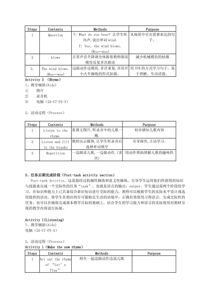 2019-2020年二年级英语上册 Unit 7 Weather 第三课时教案 沪教牛津版.doc_第3页