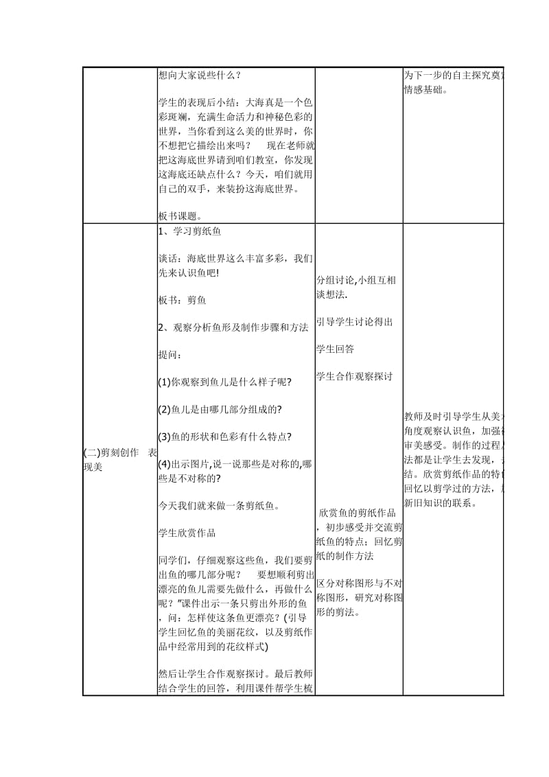 2019-2020年湘教版美术二下《海底世界》教学设计表格式.doc_第3页