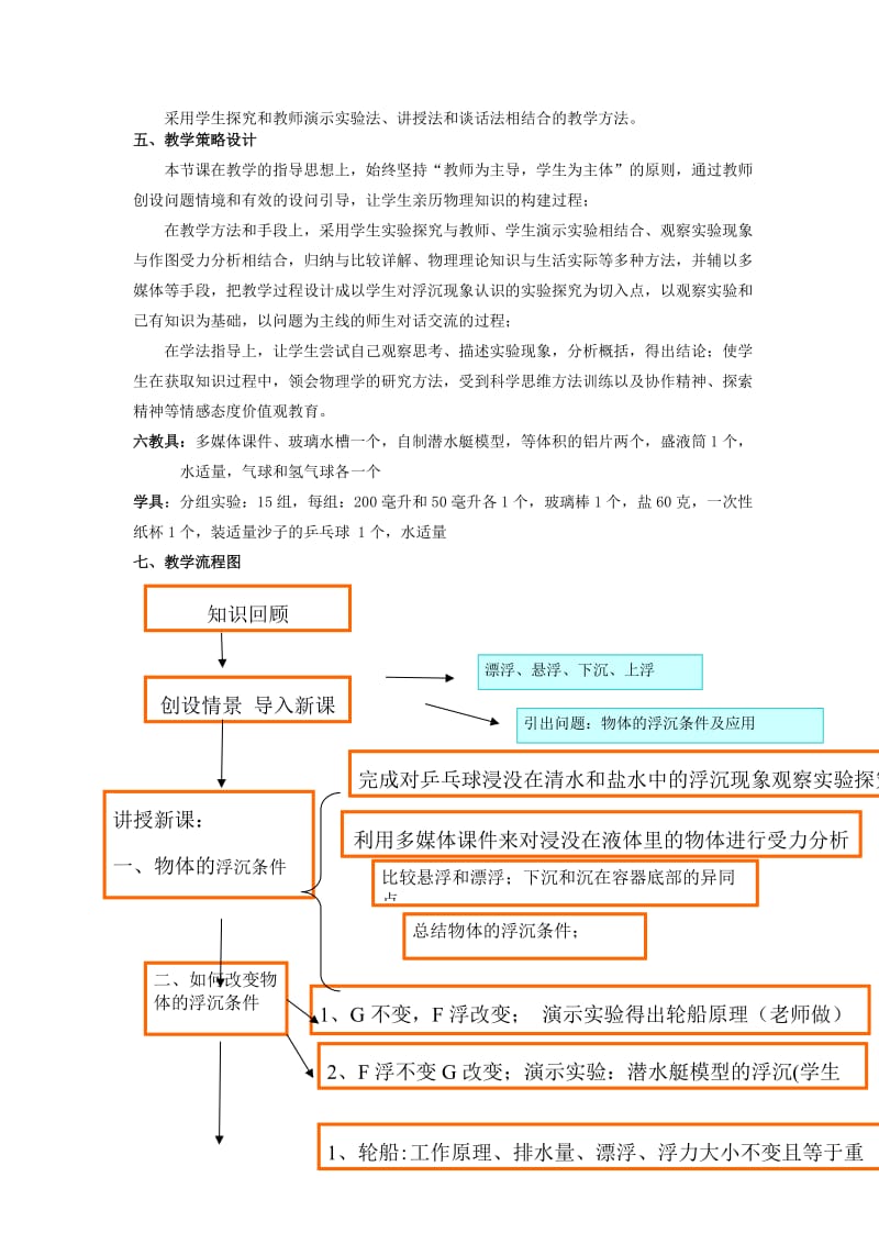 2019年(秋)六年级生物上册 4.4《物体的沉浮》教案 上海版.doc_第2页