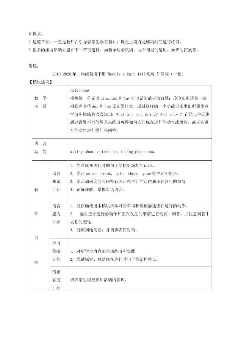 2019-2020年二年级英语下册 Module 4 Unit 1(1)教学反思 外研版（一起）.doc_第2页