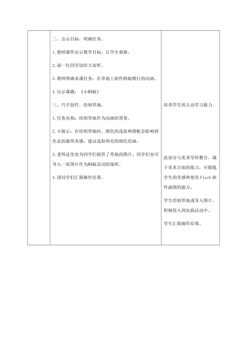 2019-2020年五年级信息技术下册 第15课小蚂蚁第一课时教案 冀教版.doc_第2页